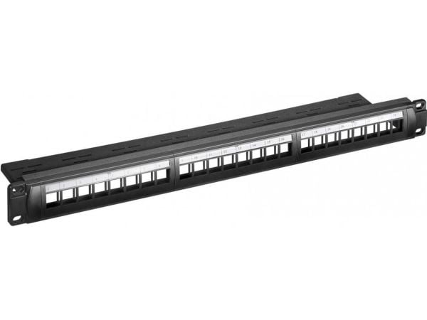 MicroConnect - Koblingspanel - CAT 6 - RJ-45 X 24 - svart - 19"