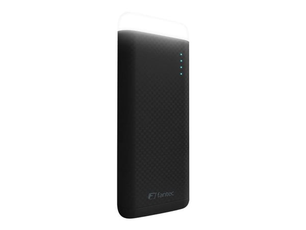 FANTEC RBP-100HL - Strømbank - 10000 mAh - 36 Wh - 2 utgangskontakter (USB) - på kabel: Micro-USB - svart