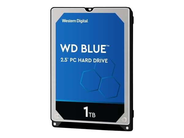 Western Digital Blue , 1 TB, 5400 RPM, 128 MB, 2.5", Serial ATA III