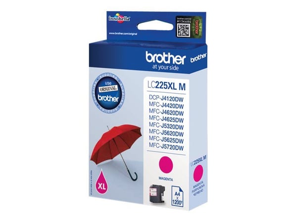 Brother LC225XLM, 1200 sivua, 1 kpl, Kertapakkaus