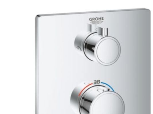 GROHE 24079000, Badekar og dusj, Roterende ventiler, Kromfarget