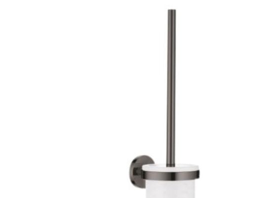 Grohe Essentials væghængt toiletbørste med holder i glas - Poleret Hard Graphite