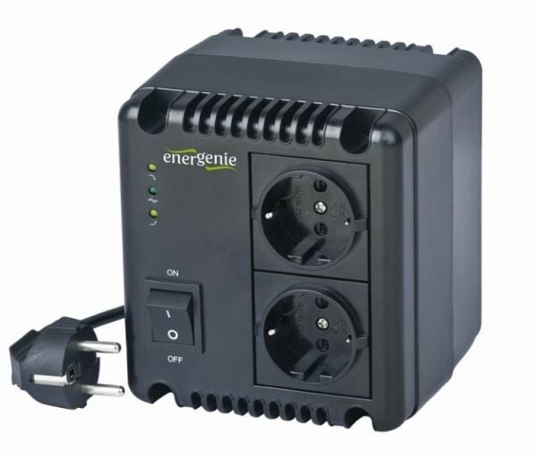 EnerGenie EG-AVR-1001 - Automatisk spenningsregulator - 600 watt - 1000 VA - utgangskontakter: 2