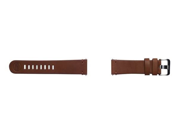 Strap Studio Essex Leather Band - Klokkestropp for smart armbåndsur - brun - for Samsung Gear S3 Classic, Gear S3 Frontier; Galaxy Watch (46 mm)