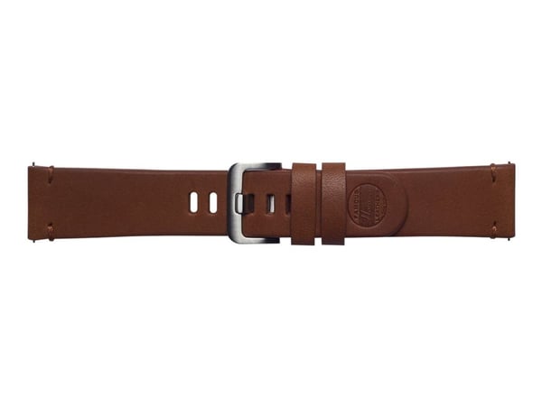 Strap Studio Essex Leather Band - Klokkestropp for smart armbåndsur - brun - for Samsung Gear S3 Classic, Gear S3 Frontier; Galaxy Watch (46 mm)