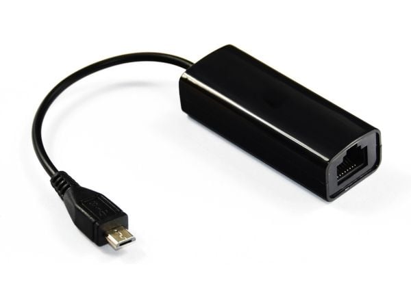MicroConnect - Verkkosovitin - USB - Ethernet x 1 - musta