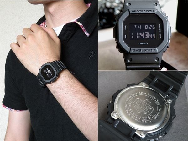Casio DW-5600BB-1E, Vattentät, Kvarts
