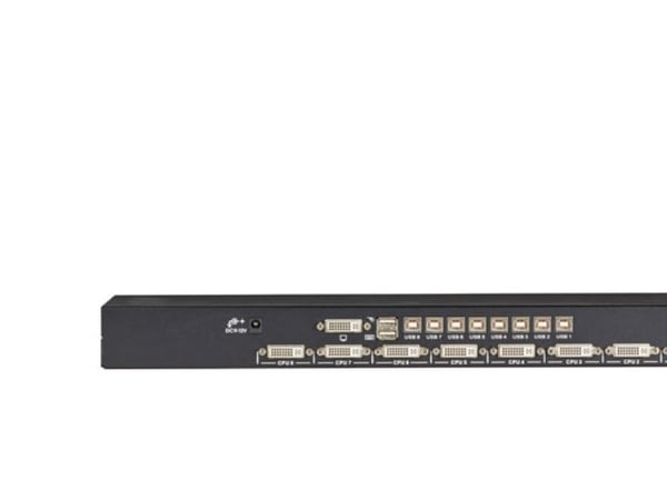 Black Box ServSwitch EC, 1920 x 1200 pikseliä, Telineasennus, 1U, Musta