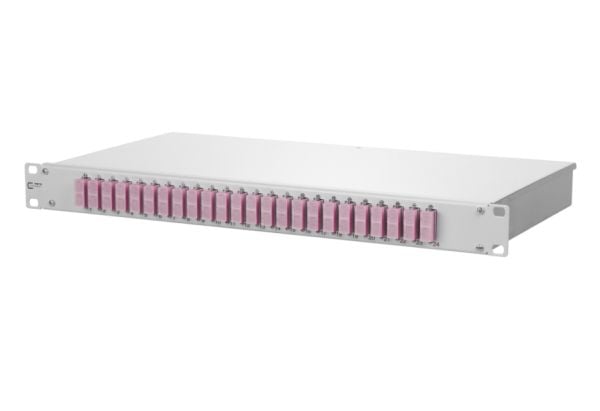 METZ CONNECT 150257BB24-E, SC, grå, aluminium, stål, hyllemontering, 1U, 482,6 mm