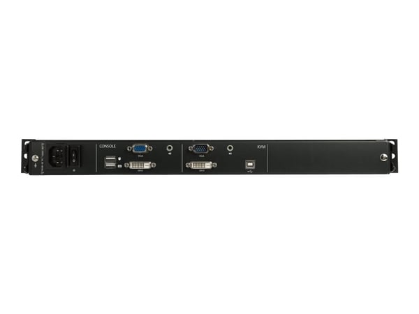 StarTech Dual Rail Rackmount KVM Console HD 1080p, Single Port DVI/VGA KVM with 17" LCD Monitor for Server Rack, Fully Featured 1U LCD KVM Drawer w...