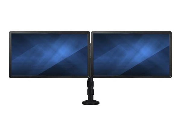 Startech Dual Monitor Mount - Supports Monitors 13" to 27" - Adjustable - Desk Clamp or Grommet-Hole Desk Mount for Dual VESA Monitors - Black (ARM...