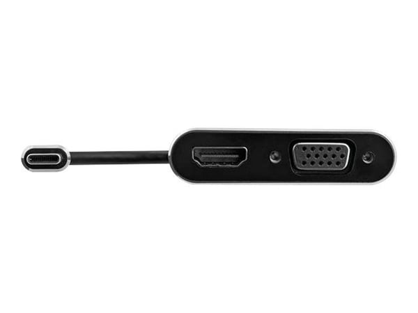 StarTech USB-C to VGA and HDMI Adapter - 2-in-1 - 4K 30Hz - Space Grey - Windows & Mac Compatible (CDP2HDVGA) - Ekstern videoadapter - IT6222 - USB...