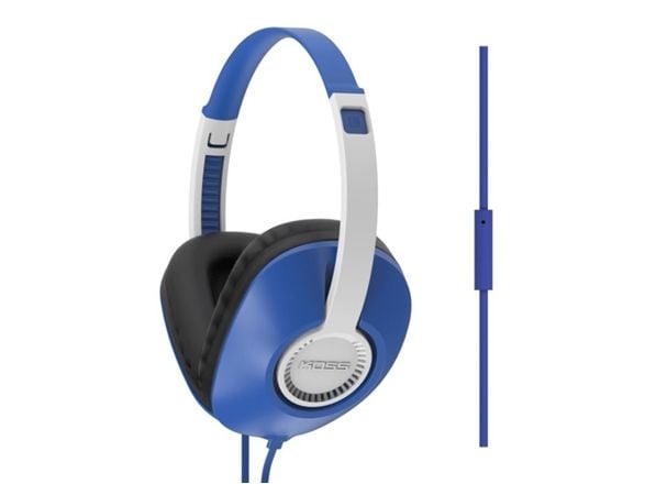 Koss UR23i - Hodetelefoner med mikrofon - full størrelse - kablet - 3,5 mm jakk - blå