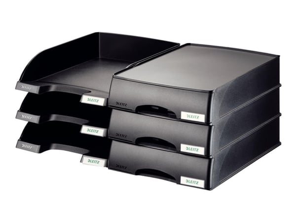 Leitz Plus - Brevbakke - for A4 (210 x 297 mm) - svart