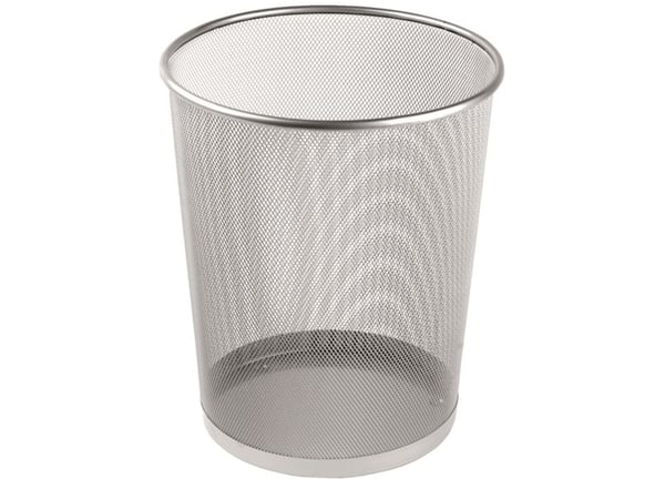 Papirkurv tråd metal sølv 18 ltr.