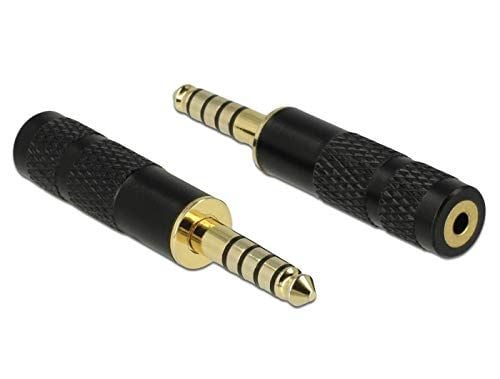 Delock - Audioadapter - balansert stereo 4,4 mm hann til 4-pols mikrojakk hunn