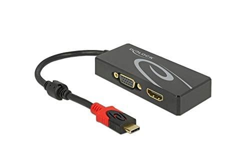 Delock - Ekstern videoadapter - USB-C - HDMI, VGA