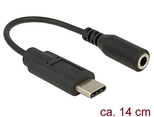 Delock - Lyd-sovitin - USB-C (han) til stereo mini-jackstik (hun) - USB 2.0 - 14 cm - lajittelu