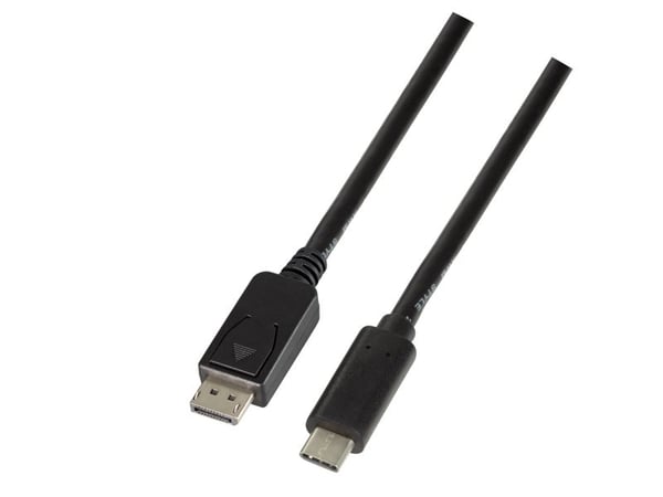 LogiLink UA0336, 3 m, USB Type-C, DisplayPort, Hanstik, Suora, Suora