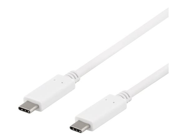 DELTACO USBC-1407 - USB-kabel - USB-C (hann) til USB-C (hann) - USB 3.1 Gen 2 - 1 m - svart