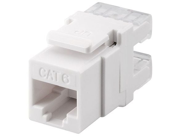 Goobay 95740, Flat, Hvit, RJ-45, IDC, Hunkjønn, Cat6