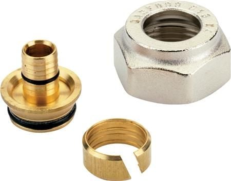 Csslr Plus liitosmutteri Thermrad H-lohkoon pex-putkien kiinnittämiseen, mitat 15-2,5 mm.