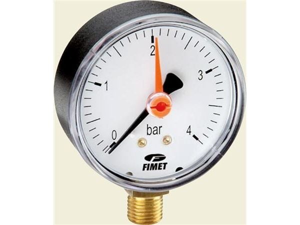 MANOMETER Ø80 X 1/2 0-16 BAR NEDADVENDT TILSLUTNING TIL VARMEANLÆG