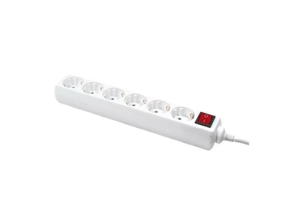 LogiLink LPS202, 1,5 m, IP20, Valkoinen, TUV / GS, 6 AC-pistorasia(a), 250 V