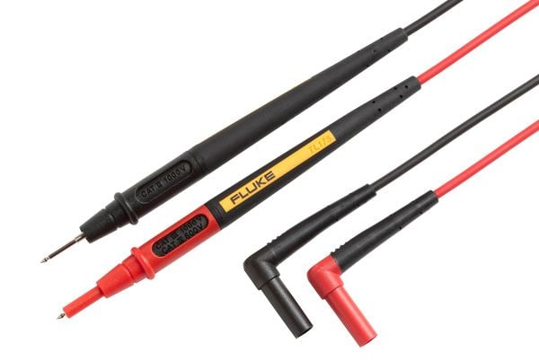 Fluke TL175E Turvatestausjohtosarja [Teräliitin 4 mm - testikärki] 1,20 m musta, punainen 1 kpl