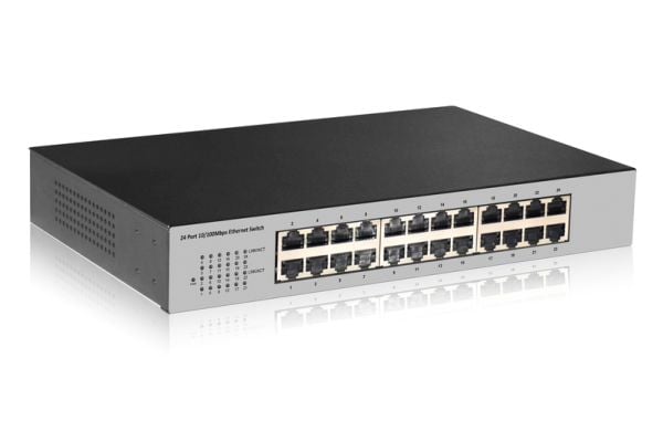 Digitus DN-60021-2, Hallitsematon, Fast Ethernet (10/100), Täysin kaksipuolinen, Telineasennus