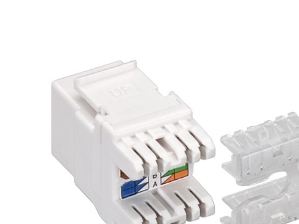 Goobay 95740, Flat, Hvit, RJ-45, IDC, Hunkjønn, Cat6