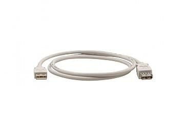 Kramer Electronics C-USB/AAE-6, 1,8 m, USB A, USB A, USB 2.0, Hankjønn/hunkjønn, Hvit