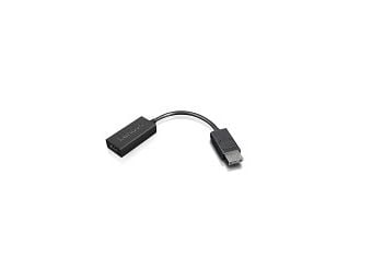 Lenovo - Video adapter - DisplayPort hann til HDMI hunn - 22.5 cm - svart - 4K-støtte
