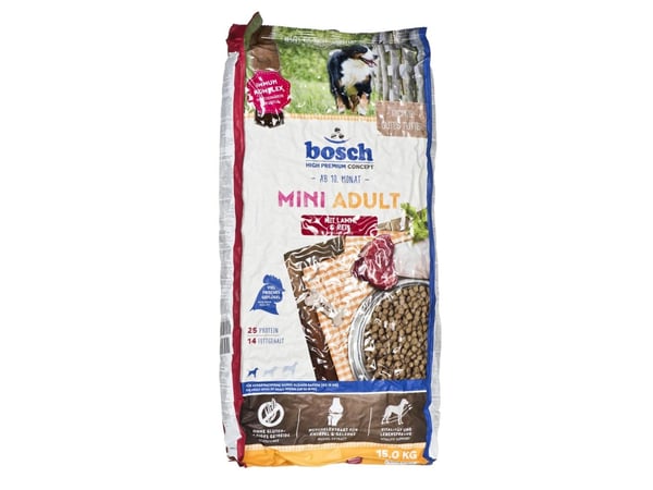Bosch djurfoder Mini Adult - viltkött och ris 15 kg