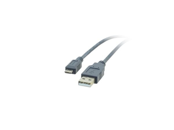 Kramer Electronics C-USB/MICROB-3, 3 m, USB A, Micro-USB B, USB 2.0, Uros/uros, Musta, Hopea
