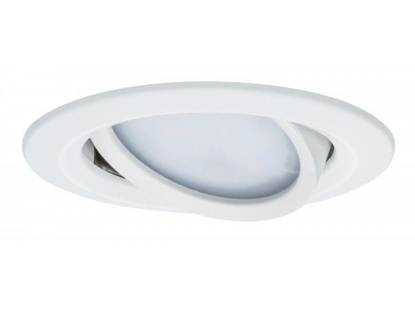Paulmann 938.76, Innsunket spotlight, 1 ampuller, LED, 2700 K, 425 lm, Hvit