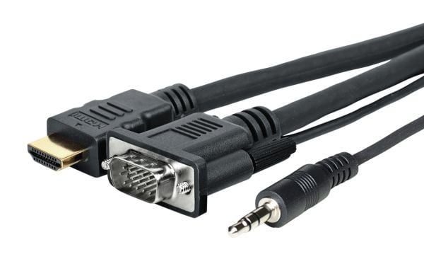 VivoLink Pro - HDMI-kabel - HD-15 (VGA), mini-phone stereo 3.5 mm, HDMI hann til HD-15 (VGA), mini-phone stereo 3.5 mm, HDMI hann - 7 m