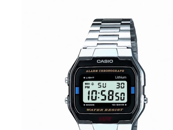 Casio A163WA-1QES, vanntett, elektronisk