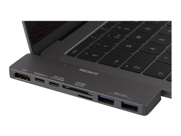 DELTACO USBC-1290 - Dockningsstation - USB-C - HDMI