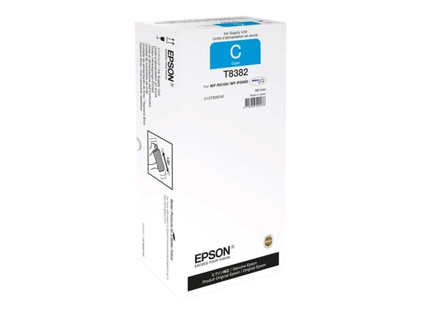 Epson T8382 - 167.4 ml - cyan - original - blekkrefill - for WorkForce Pro WF-R5190, WF-R5190DTW, WF-R5690, WF-R5690DTWF, WF-R5690DTWFL