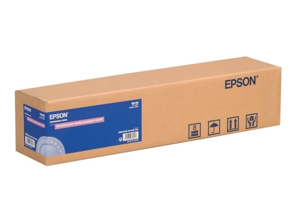 EPSON Watercolor Paper - Matt - strålende hvit - Rull A1 (61,0 cm x 18 m) - 190 g/m² - 1 rull(er) vannfargeteksturpapir - for SureColor SC-P10000, ...
