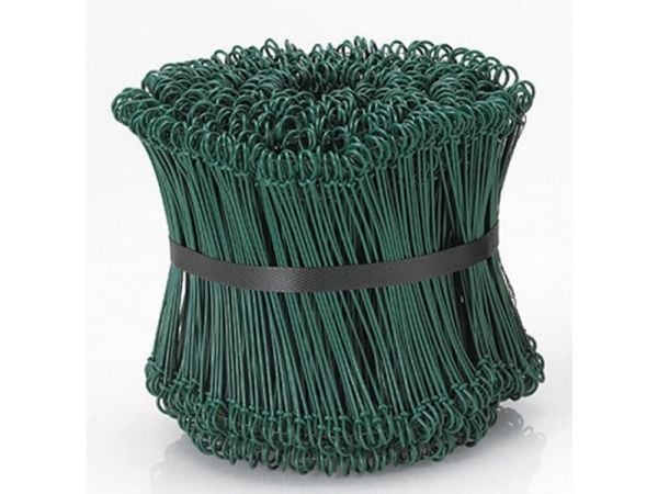 Stålsnøre 15 cm PE Belagt Grøn,5 pk x 1000 stk/krt