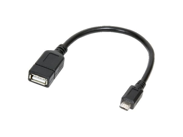 LogiLink AA0035, 0,2 m, Micro-USB B, USB A, USB 2.0, Hankjønn/hunkjønn, Sort