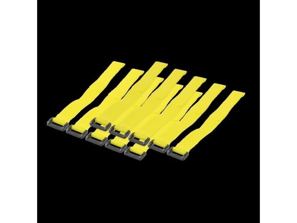 LogiLink - Kaapeliputki - 30 cm - gul (pakkaus 10 kpl)