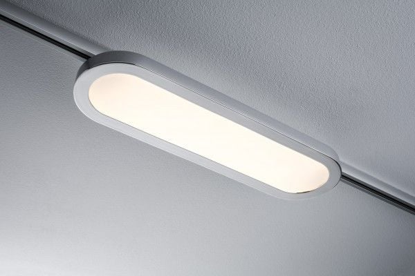 Paulmann 953.19, Spotlight på skinne, 1 ampuller, LED, 2700 K, 480 lm, Kromfarget