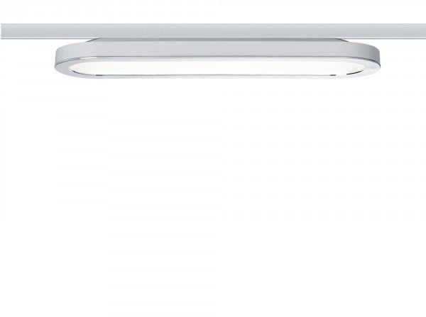 Paulmann 953.20, Spotlight på skinne, 1 ampuller, LED, 2700 K, 480 lm, Kromfarget, Hvit