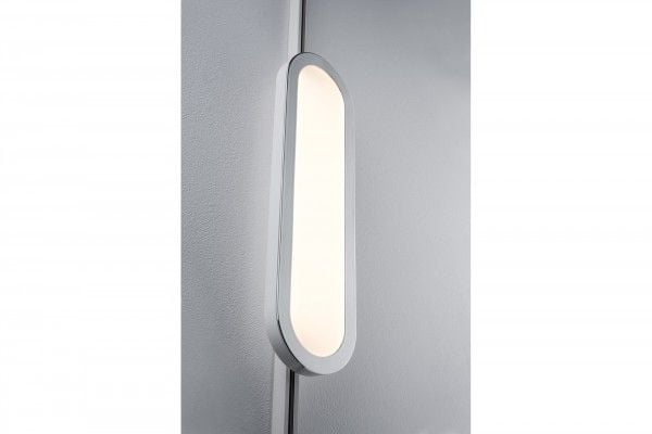 Paulmann 953.20, Spotlight på skinne, 1 ampuller, LED, 2700 K, 480 lm, Kromfarget, Hvit