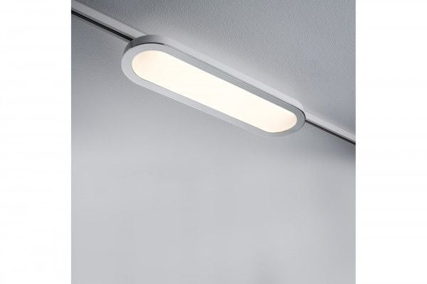 Paulmann 953.20, Spotlight på skinne, 1 ampuller, LED, 2700 K, 480 lm, Kromfarget, Hvit