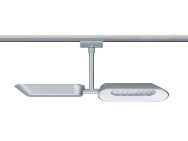 Paulmann 954.69, Spotlight på skinne, 2 ampuller, LED, 2700 K, 652 lm, Kromfarget, Hvit