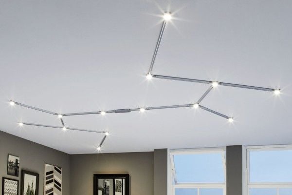 Paulmann 954.77, Spotlight på skinne, 1 ampuller, LED, 2700 K, 420 lm, Kromfarget